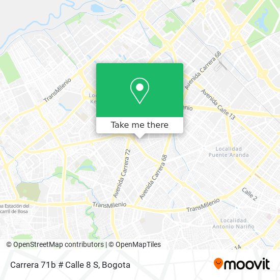 Carrera 71b # Calle 8 S map