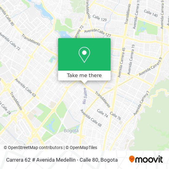 Mapa de Carrera 62 # Avenida Medellín - Calle 80