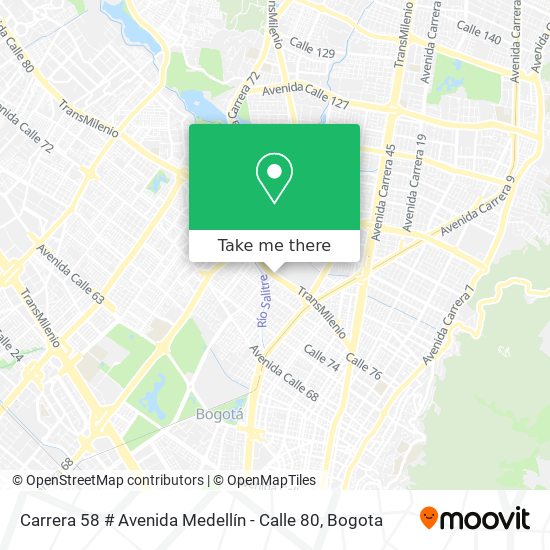 Carrera 58 # Avenida Medellín - Calle 80 map