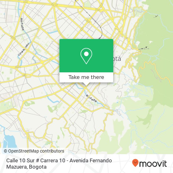 Calle 10 Sur # Carrera 10 - Avenida Fernando Mazuera map