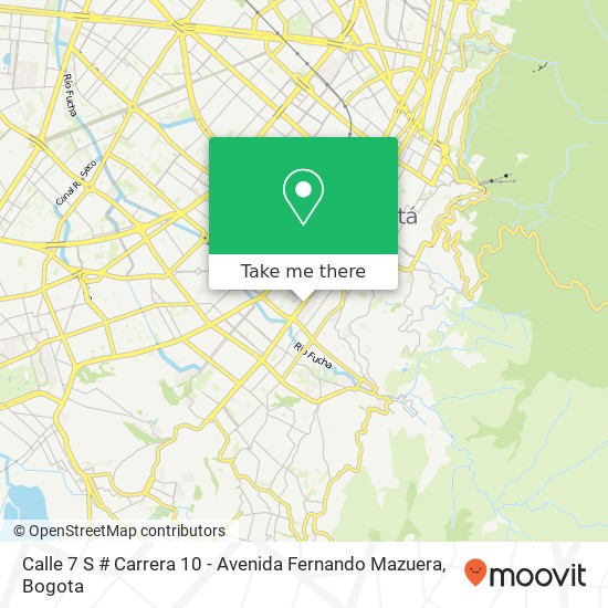 Calle 7 S # Carrera 10 - Avenida Fernando Mazuera map