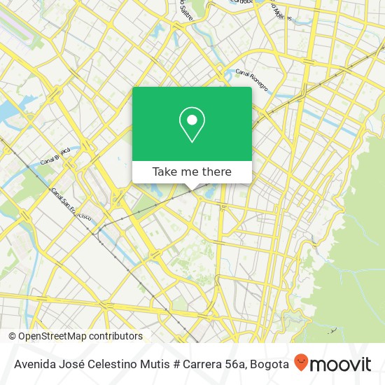 Avenida José Celestino Mutis # Carrera 56a map