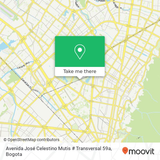 Avenida José Celestino Mutis # Transversal 59a map