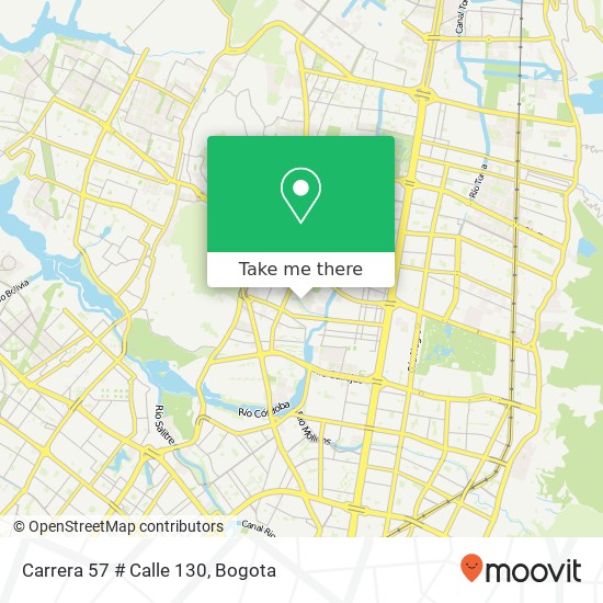 Mapa de Carrera 57 # Calle 130