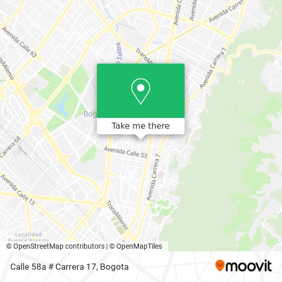 Calle 58a # Carrera 17 map
