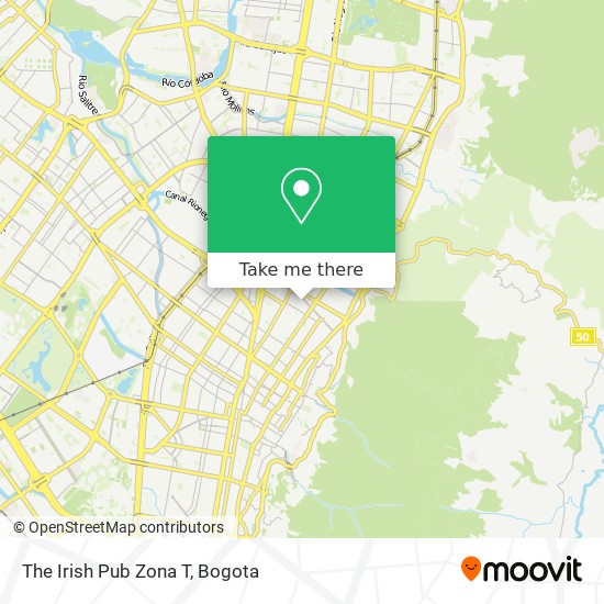 The Irish Pub Zona T map