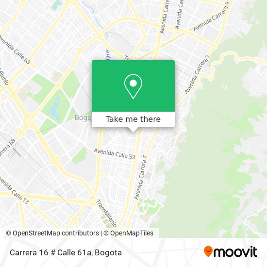 Carrera 16 # Calle 61a map