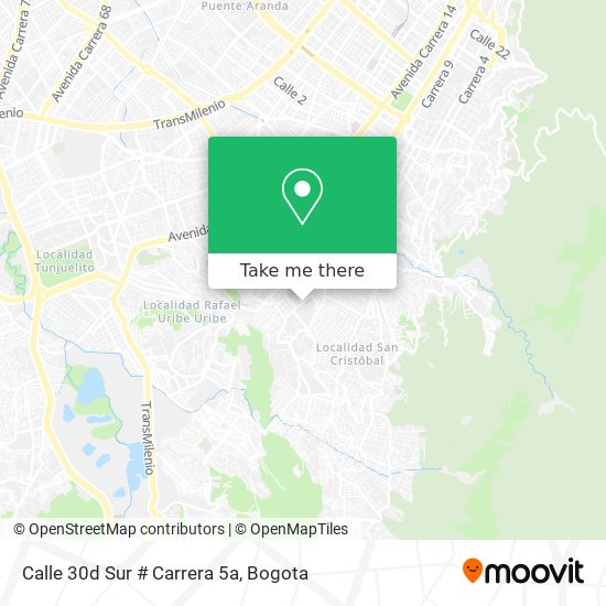 Calle 30d Sur # Carrera 5a map