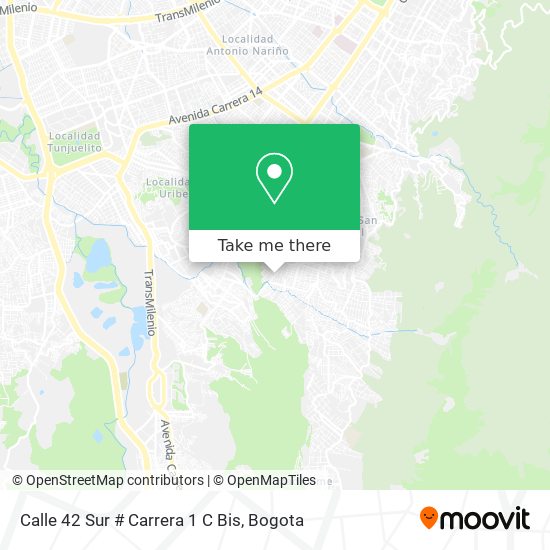 Calle 42 Sur # Carrera 1 C Bis map