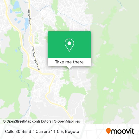 Calle 80 Bis S # Carrera 11 C E map