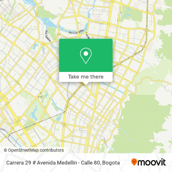 Carrera 29 # Avenida Medellín - Calle 80 map