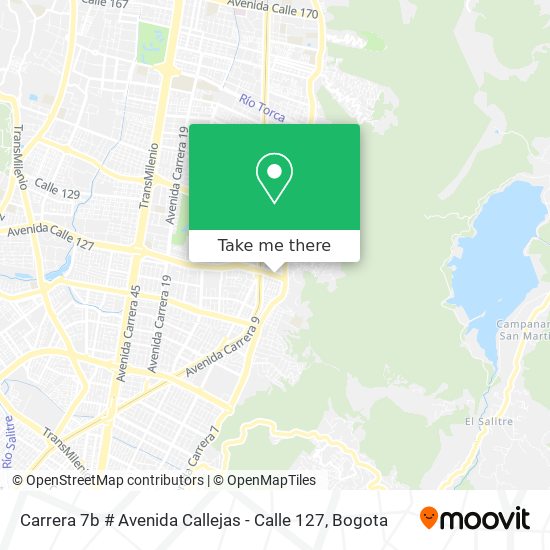 Carrera 7b # Avenida Callejas - Calle 127 map