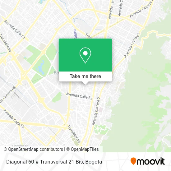 Diagonal 60 # Transversal 21 Bis map