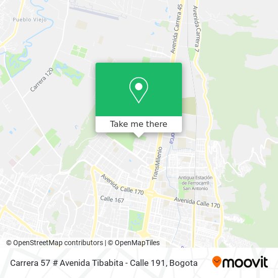 Carrera 57 # Avenida Tibabita - Calle 191 map
