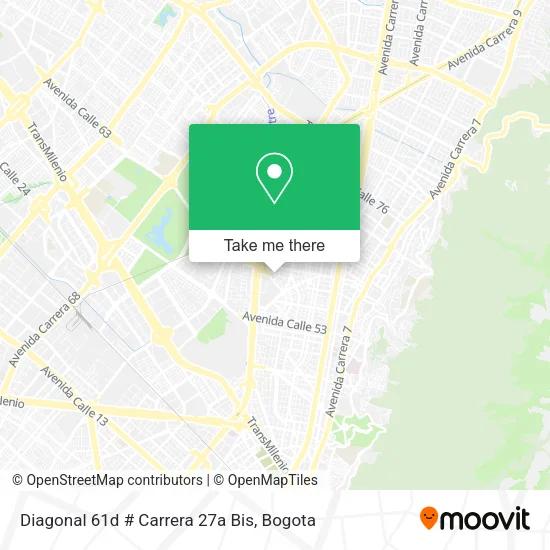 Mapa de Diagonal 61d # Carrera 27a Bis