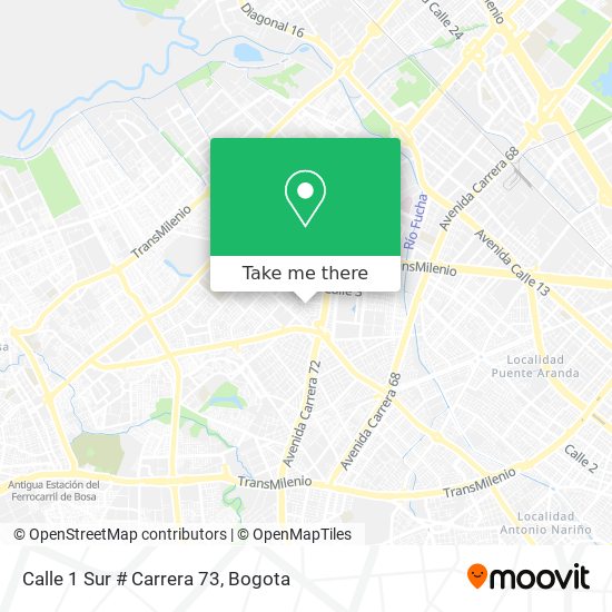 Calle 1 Sur # Carrera 73 map