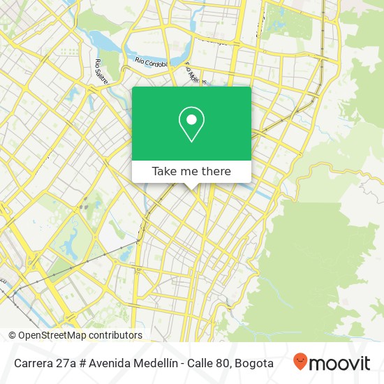 Carrera 27a # Avenida Medellín - Calle 80 map