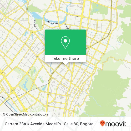 Carrera 28a # Avenida Medellín - Calle 80 map