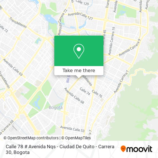 Calle 78 # Avenida Nqs - Ciudad De Quito - Carrera 30 map