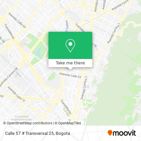 Calle 57 # Transversal 25 map