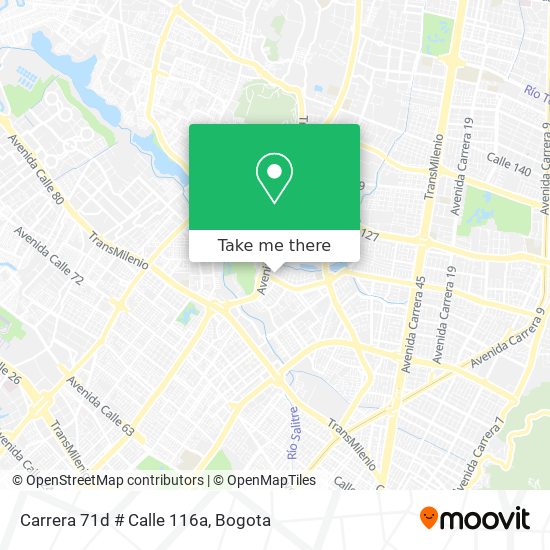 Carrera 71d # Calle 116a map