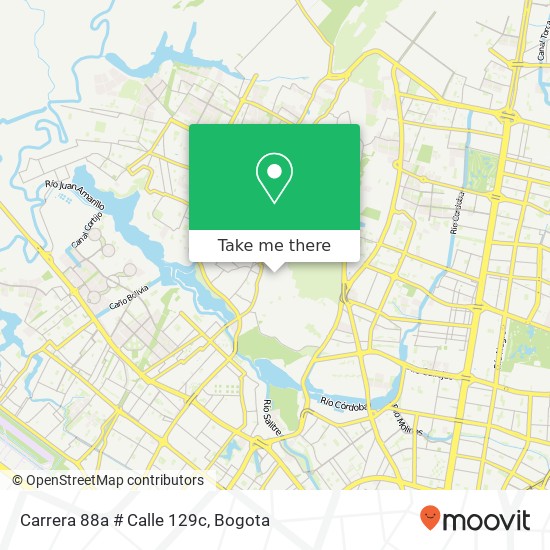 Mapa de Carrera 88a # Calle 129c