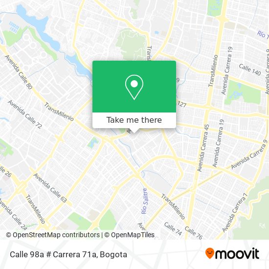Calle 98a # Carrera 71a map