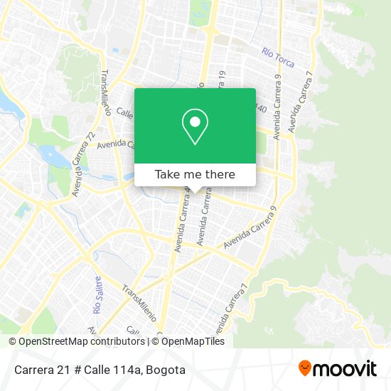 Mapa de Carrera 21 # Calle 114a