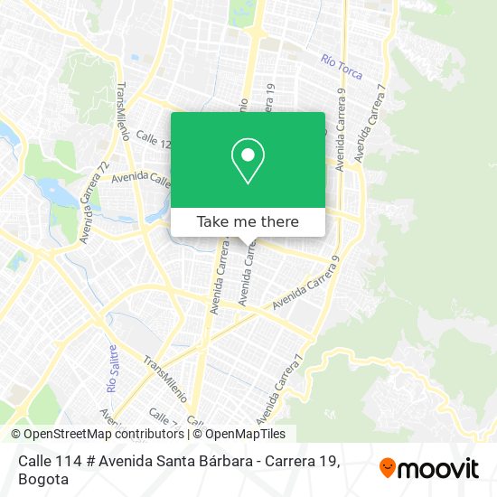 Calle 114 # Avenida Santa Bárbara - Carrera 19 map