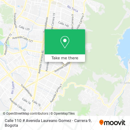 Calle 110 # Avenida Laureano Gomez - Carrera 9 map