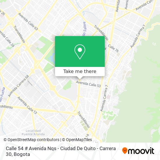 Calle 54 # Avenida Nqs - Ciudad De Quito - Carrera 30 map