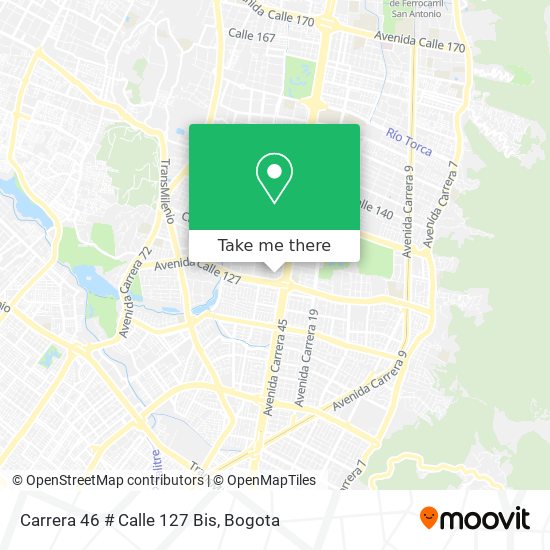 Mapa de Carrera 46 # Calle 127 Bis
