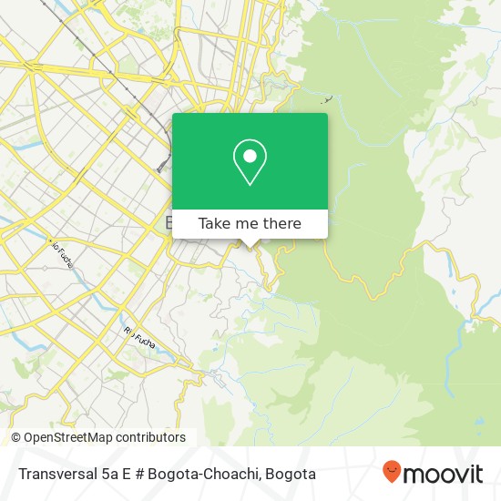 Transversal 5a E # Bogota-Choachi map