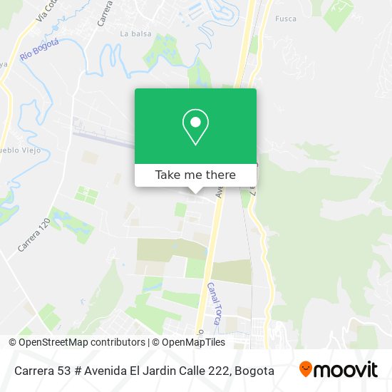 Mapa de Carrera 53 # Avenida El Jardin Calle 222