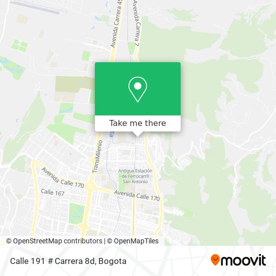 Calle 191 # Carrera 8d map