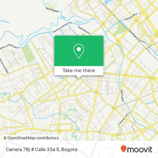 Mapa de Carrera 78j # Calle 33a S