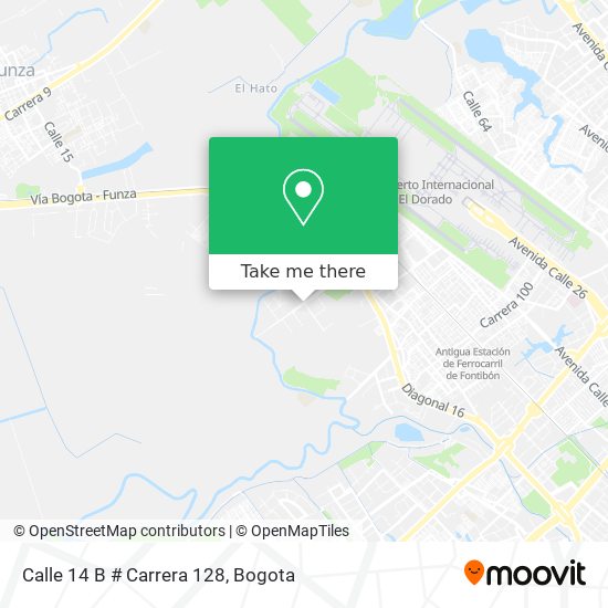 Calle 14 B # Carrera 128 map