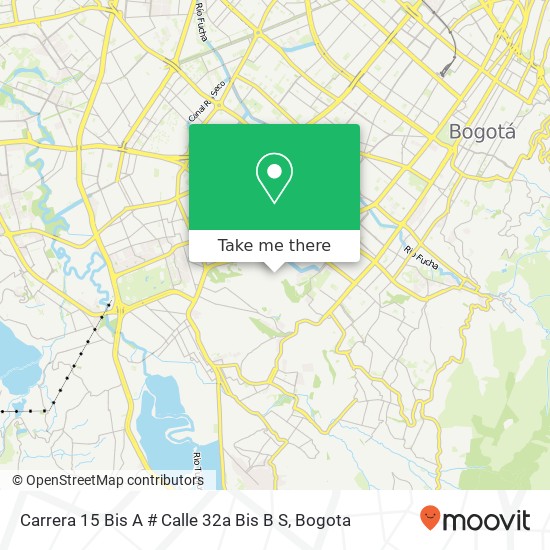 Mapa de Carrera 15 Bis A # Calle 32a Bis B S