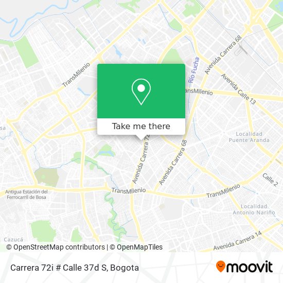 Carrera 72i # Calle 37d S map