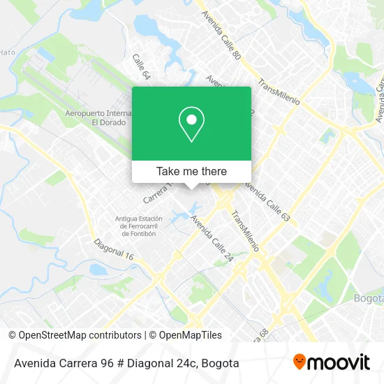 Mapa de Avenida Carrera 96 # Diagonal 24c