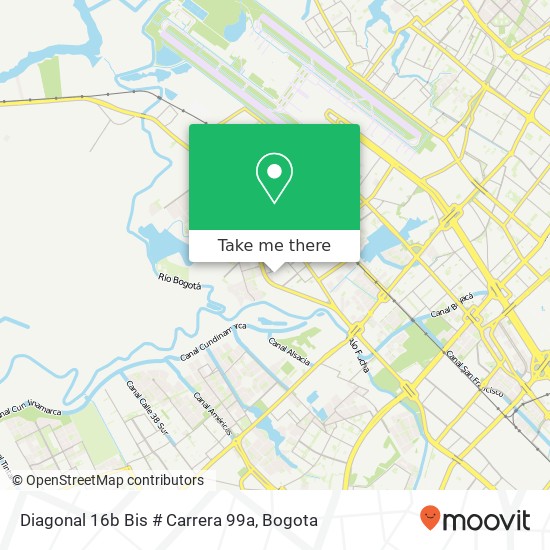 Mapa de Diagonal 16b Bis # Carrera 99a