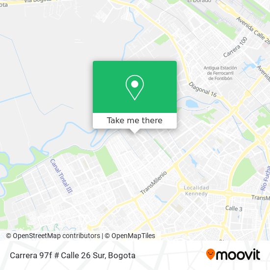 Carrera 97f # Calle 26 Sur map