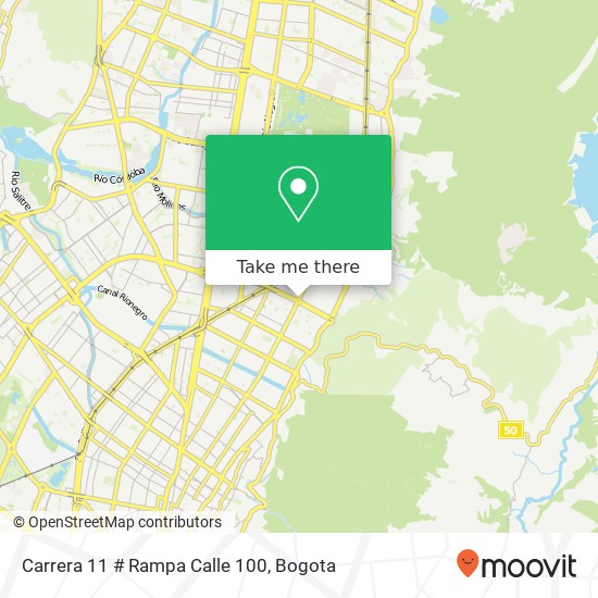 Carrera 11 # Rampa Calle 100 map