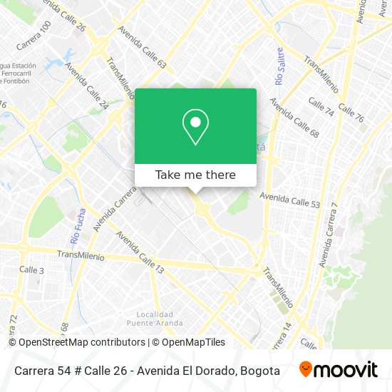 Carrera 54 # Calle 26 - Avenida El Dorado map