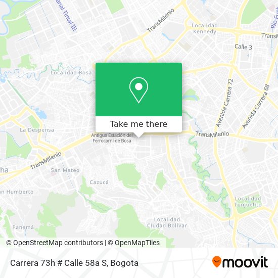 Carrera 73h # Calle 58a S map
