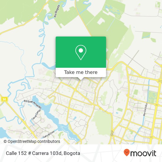 Calle 152 # Carrera 103d map