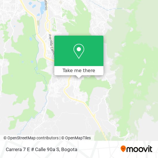 Carrera 7 E # Calle 90a S map