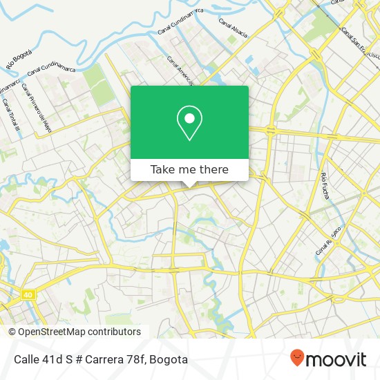 Mapa de Calle 41d S # Carrera 78f