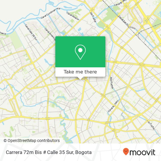 Mapa de Carrera 72m Bis # Calle 35 Sur