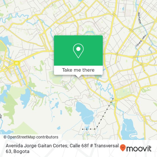 Avenida Jorge Gaitan Cortes; Calle 68f # Transversal 63 map